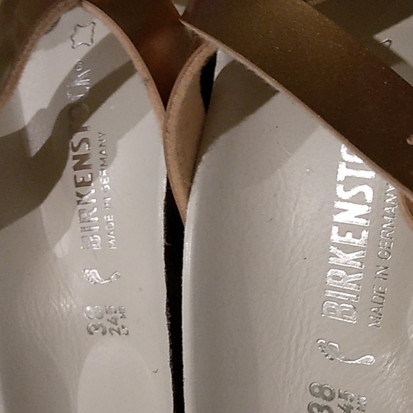 NWT Birkenstock Yao Lux Birko-Flor Sandals, in ROSE GOLD, SIZE 7.5 NWT - Picture 4 of 4